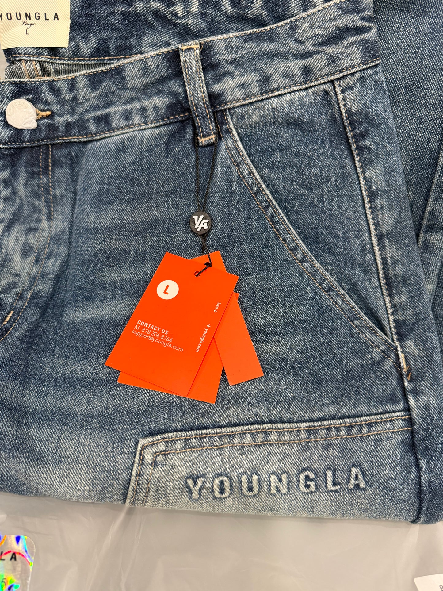 YoungLA Blue Wash Pants (L)