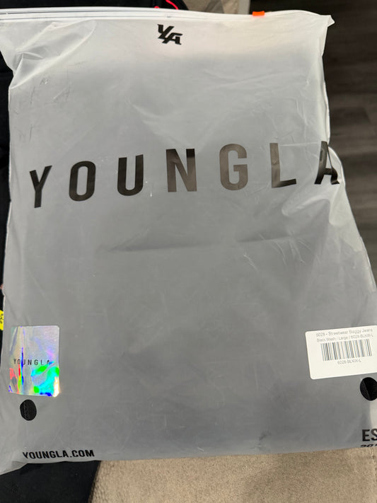 YoungLA Black Baggy Jeans (L)
