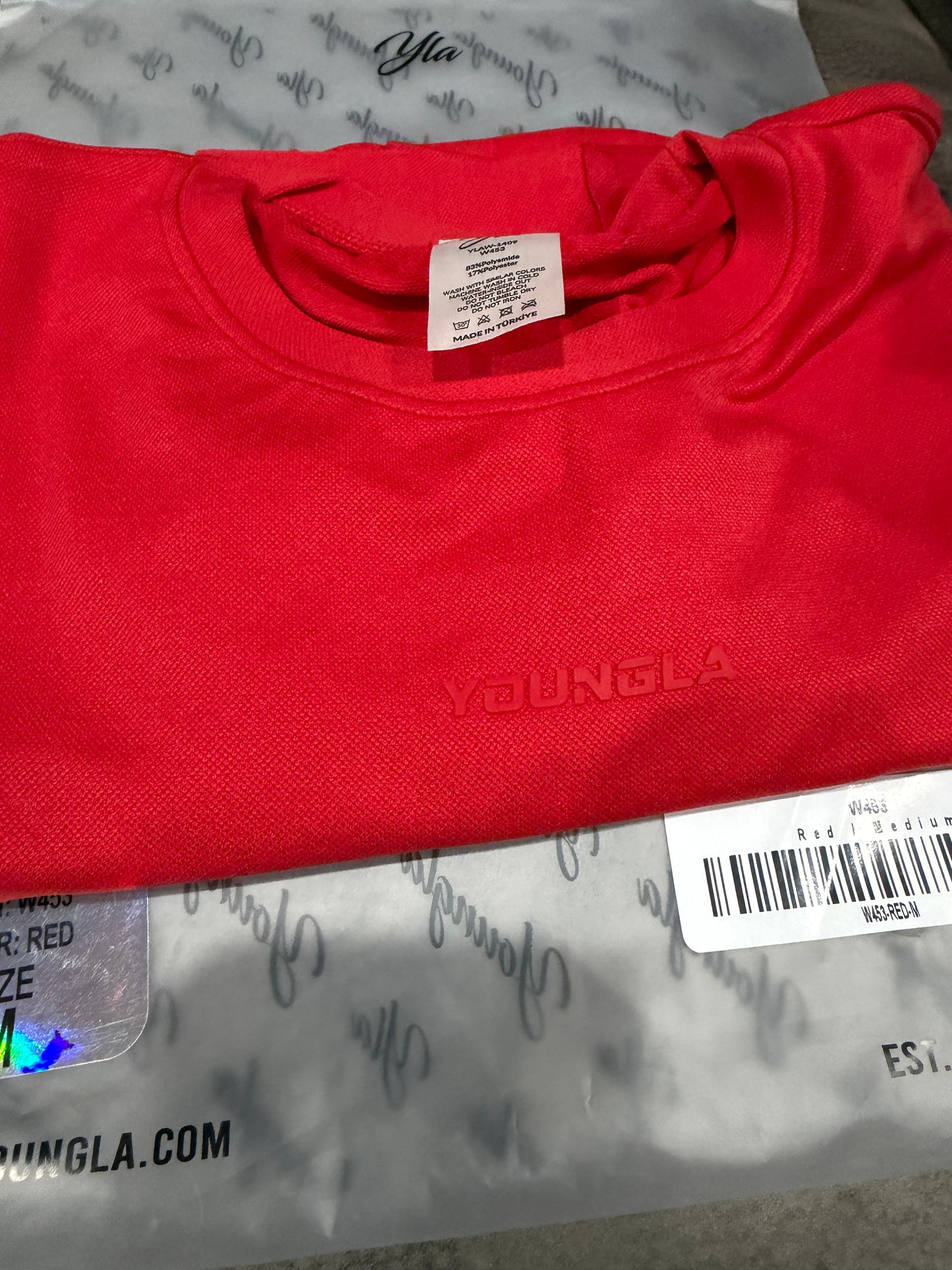 YoungLA Red Crop Top  (M)