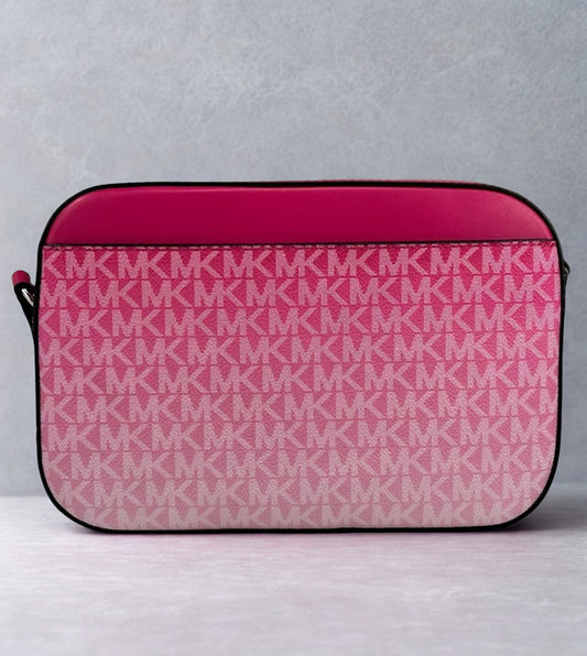 Michael Kors Dragon Fruit Ombré Crossbody – Large Zip Chain Shoulder Purse