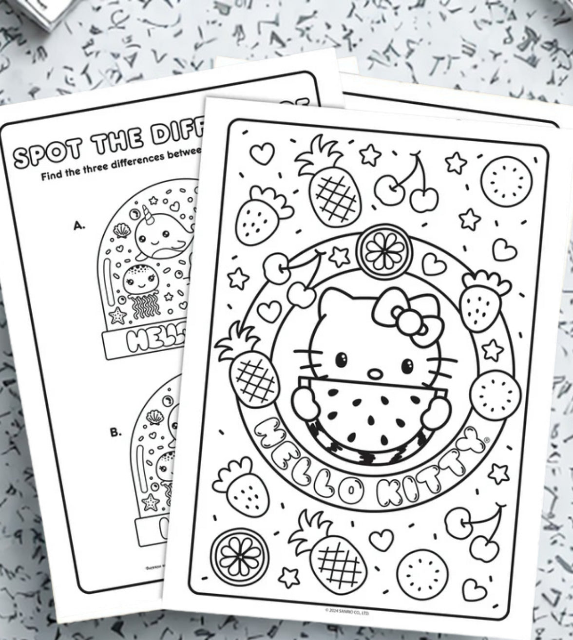 Hello Kitty 64-Page Coloring & Activity Book for Kids – Bendon Paperback Edition (FREE 24pk Crayons included)