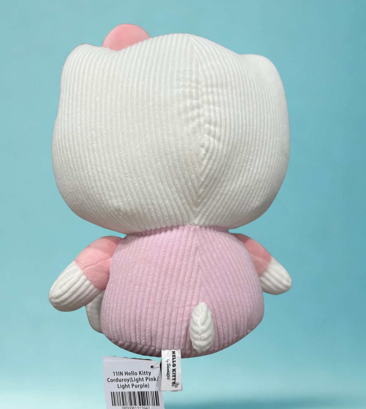 11" Hello Kitty Plush – Light Pink & Purple Corduroy | Kawaii Sanrio Collectible