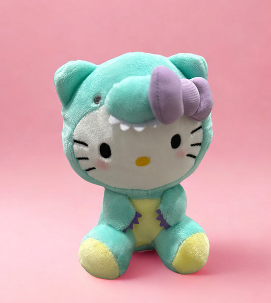 6.3 Inch Hello Kitty Costume Dinosaur Plush Toy Green (Round 1 Edition)