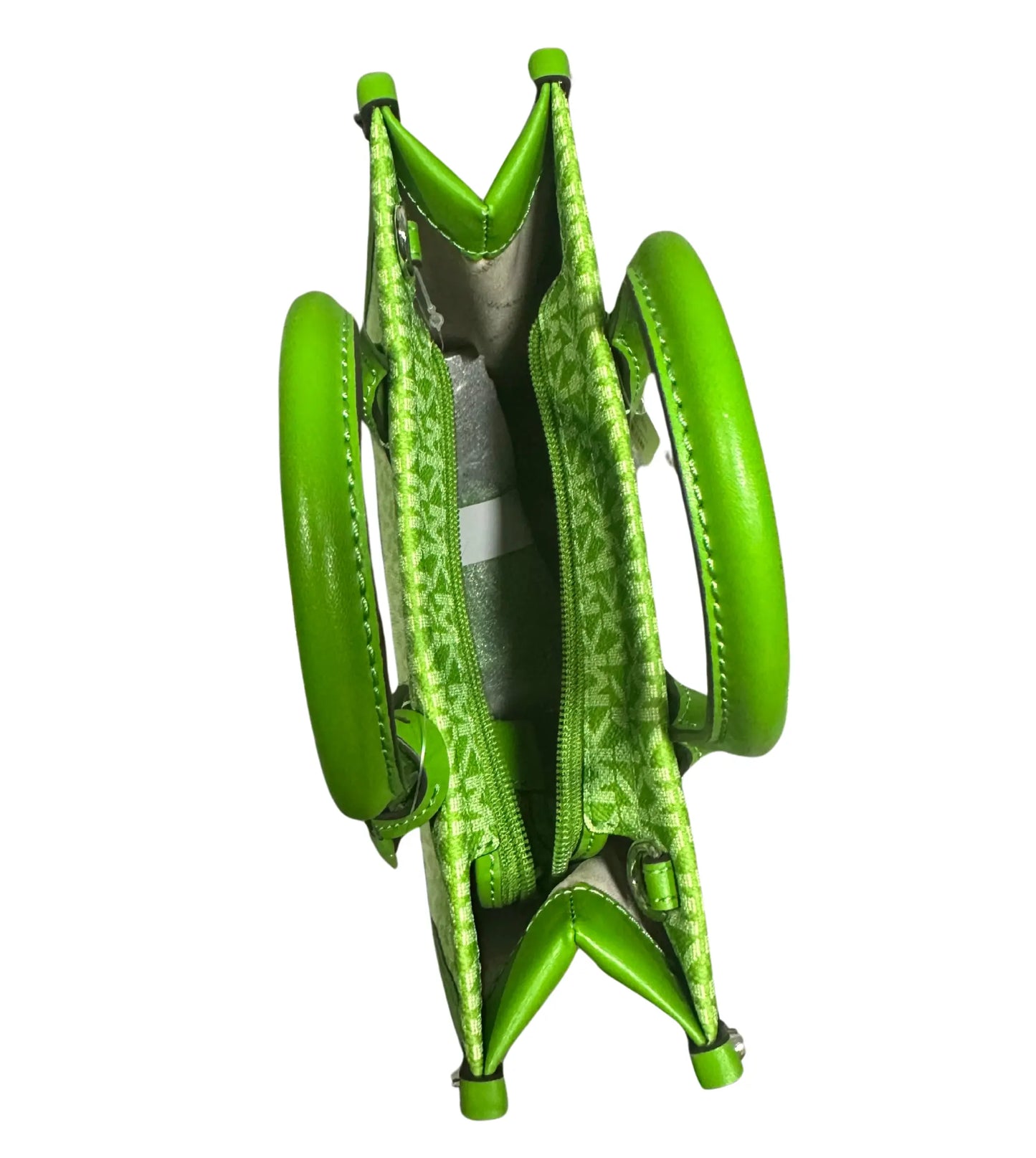 Michael Kors Mirella XS Leather Tote Bag – Jungle Green | Top Zip Small Shopper Purse